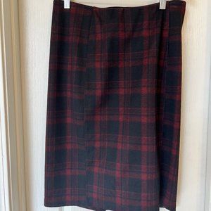 Liverpool Los Angeles Black and Maroon Pencil Skirt (size 10 US)